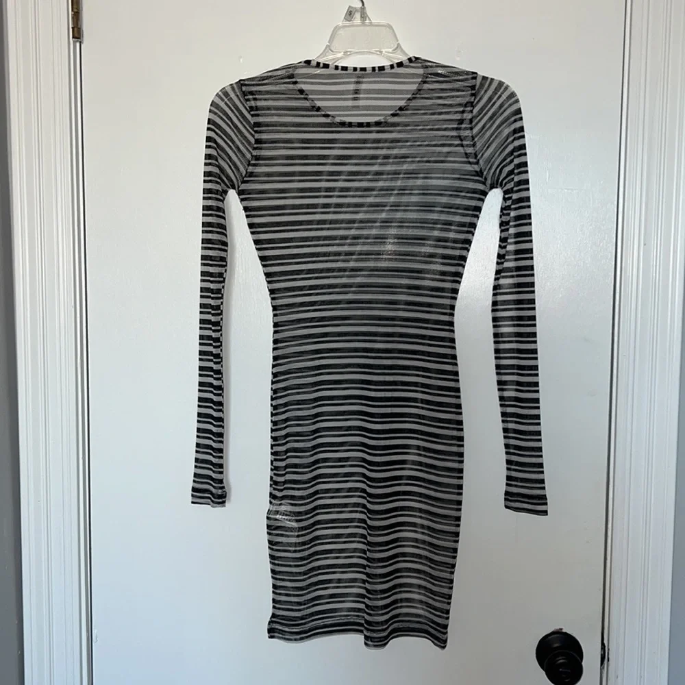 Forever 21 sheer cover up dress with long sleeve